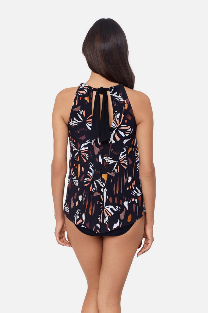 Back view of Esme Tankini Top in Chrysalis