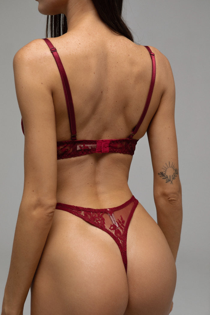Etelle bordeaux bra