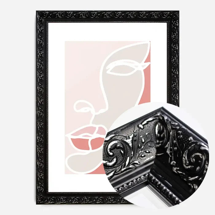 21x30cm | 8¼ x 11¾in / Black Ornate Frame