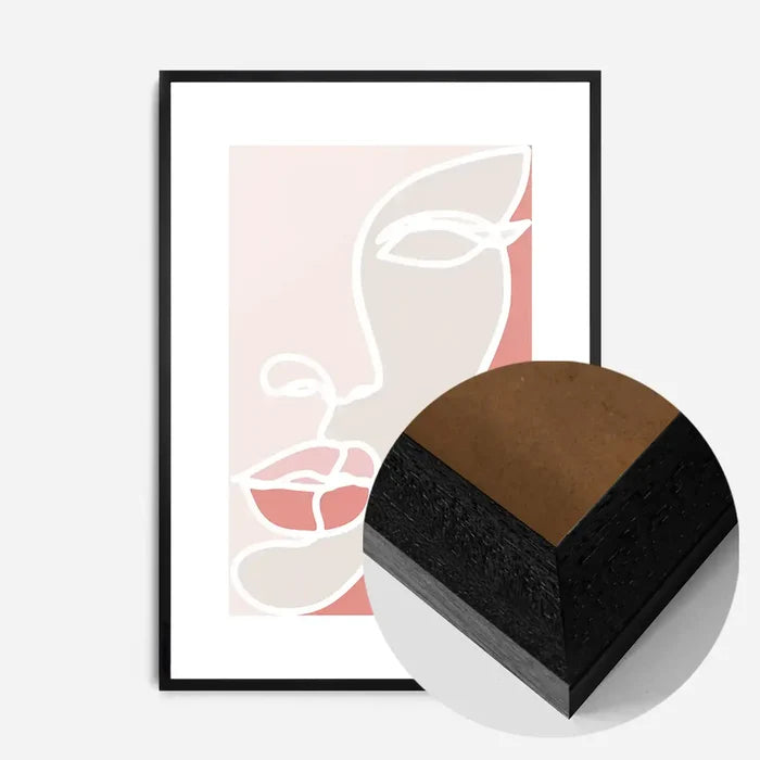 21x30cm | 8¼ x 11¾in / Black Wood Frame