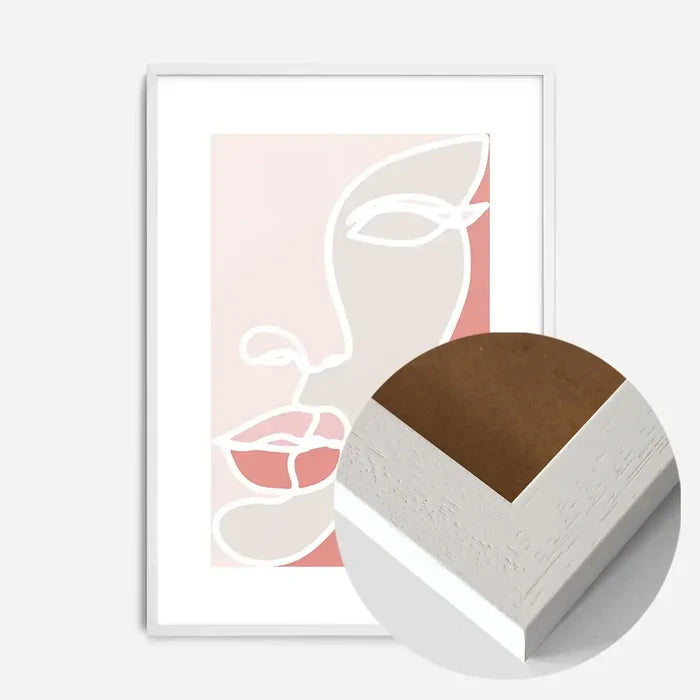 21x30cm | 8¼ x 11¾in / White Wood Frame