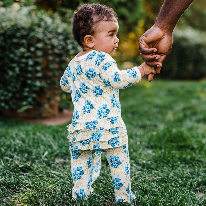 Firefly Bamboo Ruffle Zipper Footed Romper