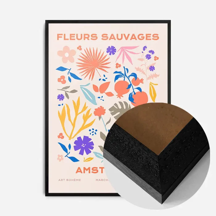 21x30cm | 8¼ x 11¾in / Black Wood Frame