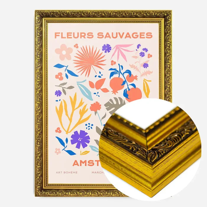21x30cm | 8¼ x 11¾in / Gold Ornate Frame