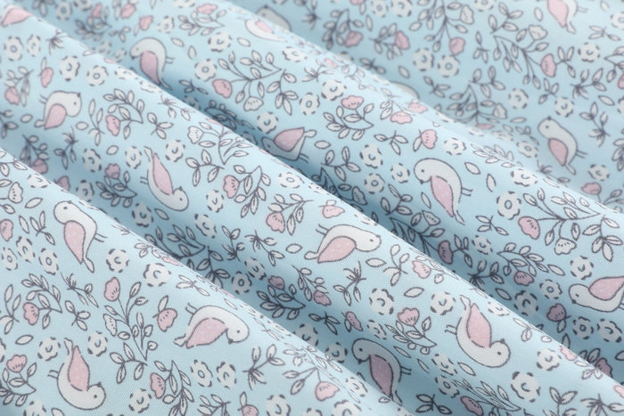 Floral Blue Dove Smocked Collared Dress - Lil Cactus