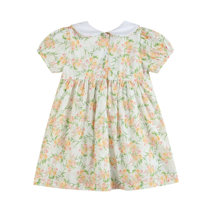 Floral Smocked Collared Dress - Lil Cactus