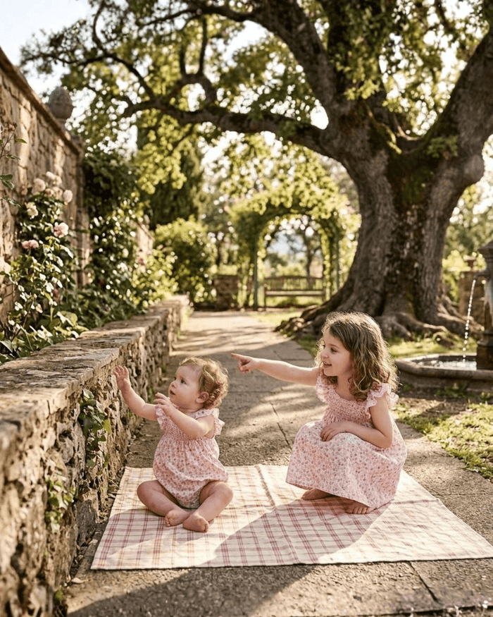 Floral Strawberry Smocked Flutter Dress - Lil Cactus