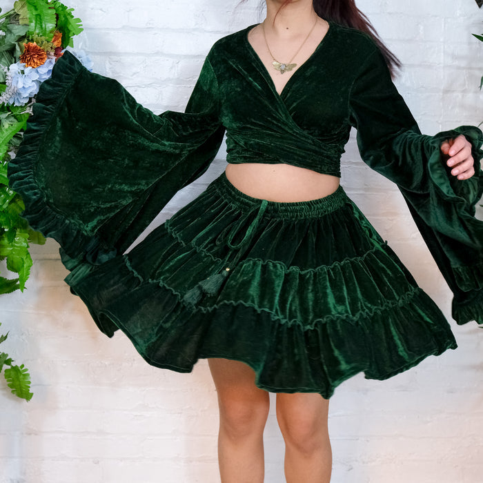 Green / Set of Skort + Top / One Size