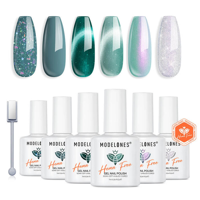 Forest Faerie Green Spring Gel Polish Set MODELONES #forest-faerie