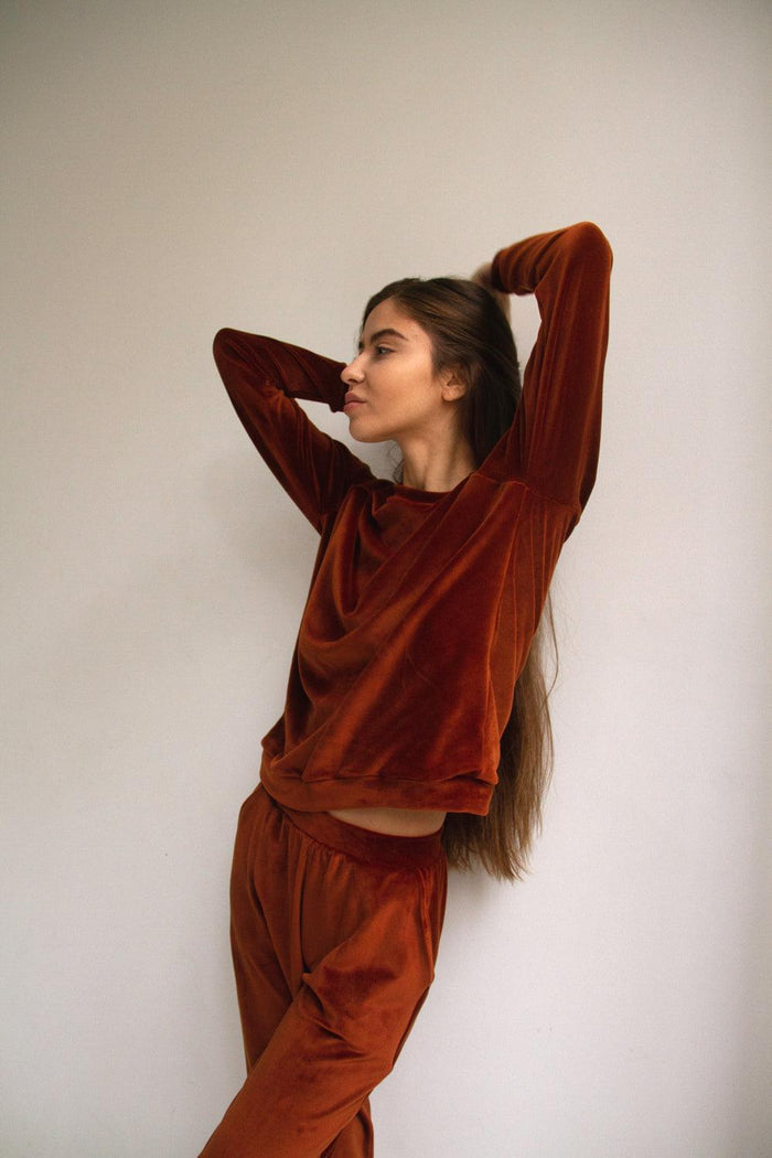Foxy Terracotta sweater - Sweater by yesUndress. Shop on yesUndress
