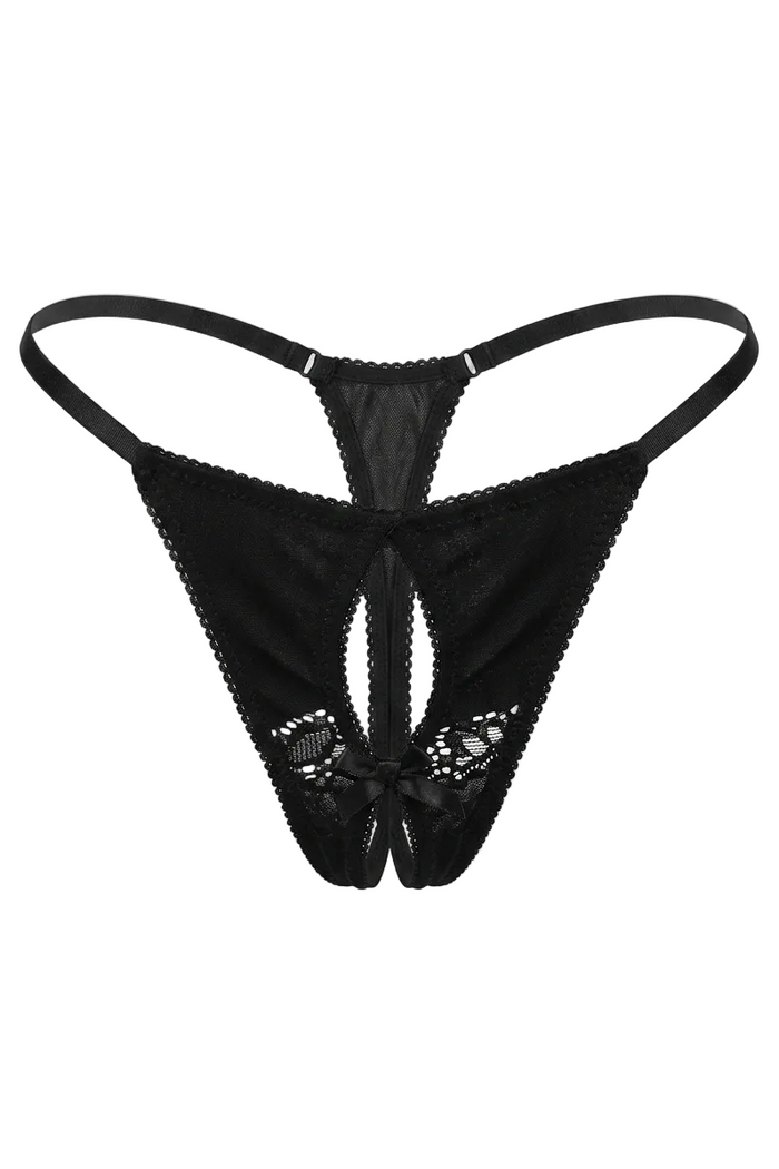 Freya Black open panties by Secret Room