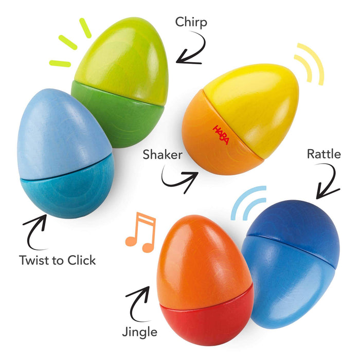 Fun with Sounds Wooden Eggs - Babies in Bloom