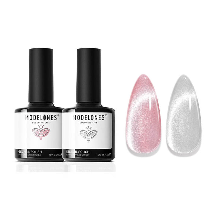 Galactic Pink - 2 Shades Gel Nail Polish Duo 15ml Gel Polish Set MODELONES #