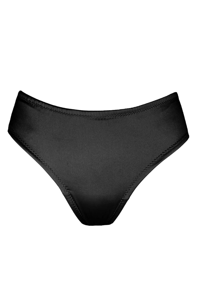 Genevieve Black high-waisted thongs - yesUndress