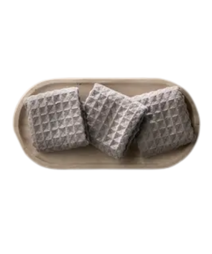 Geometry Waffle Washcloth - Stone