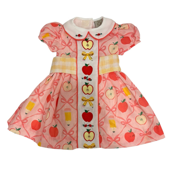 Gigi Back To School Girl Embroidered Dress