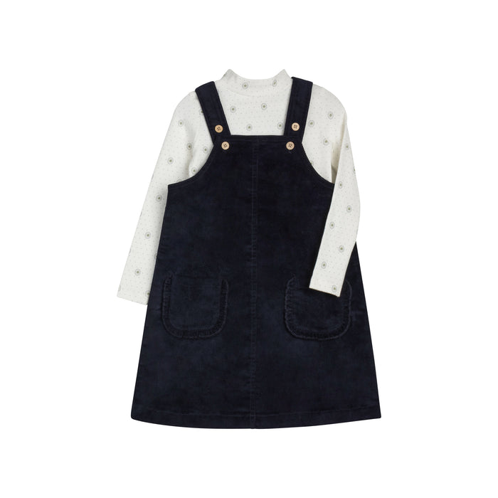 Girls Jumper – Blue – Floral Dot