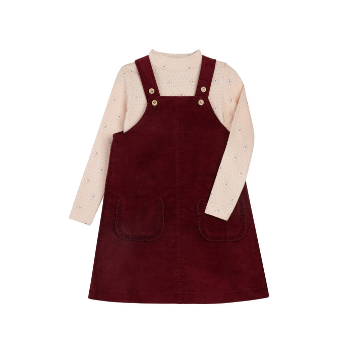 Girls Jumper – Pink – Floral Dot