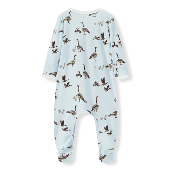 Goose Luxe Stretch Zipper Footed Romper - Babies in Bloom