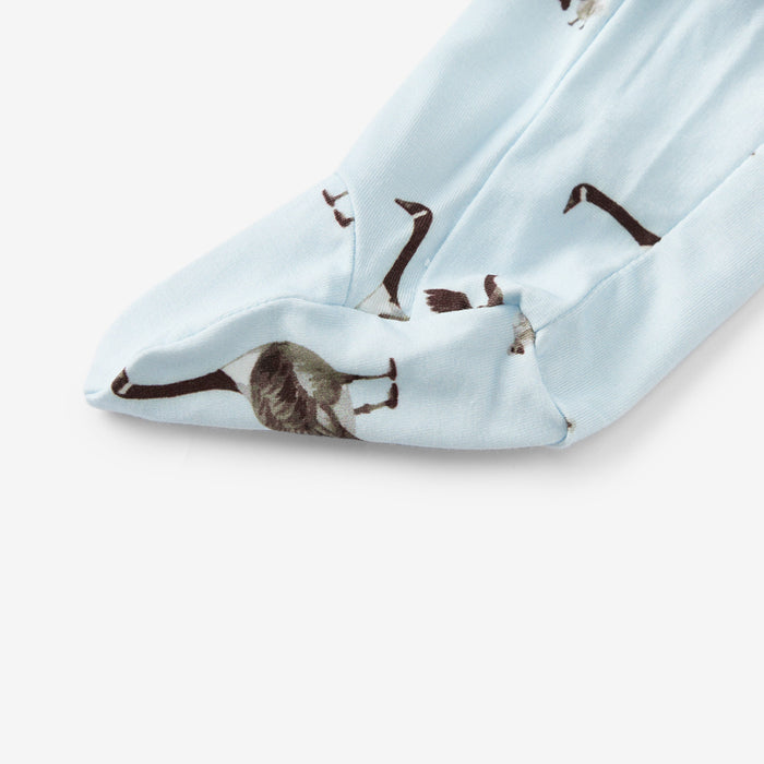 Goose Luxe Stretch Zipper Footed Romper - Babies in Bloom