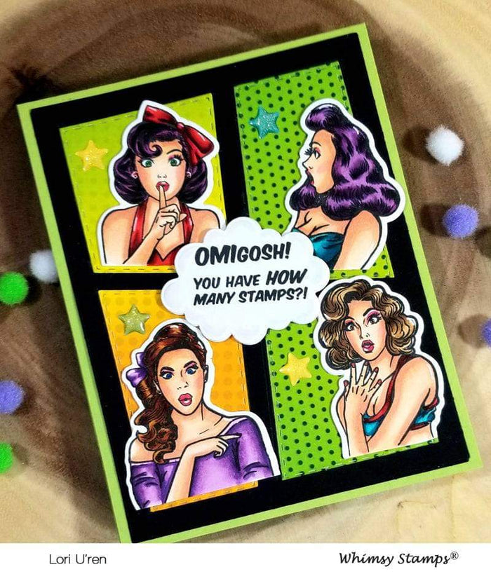 Gossip Girls Clear Stamps - Whimsy Stamps