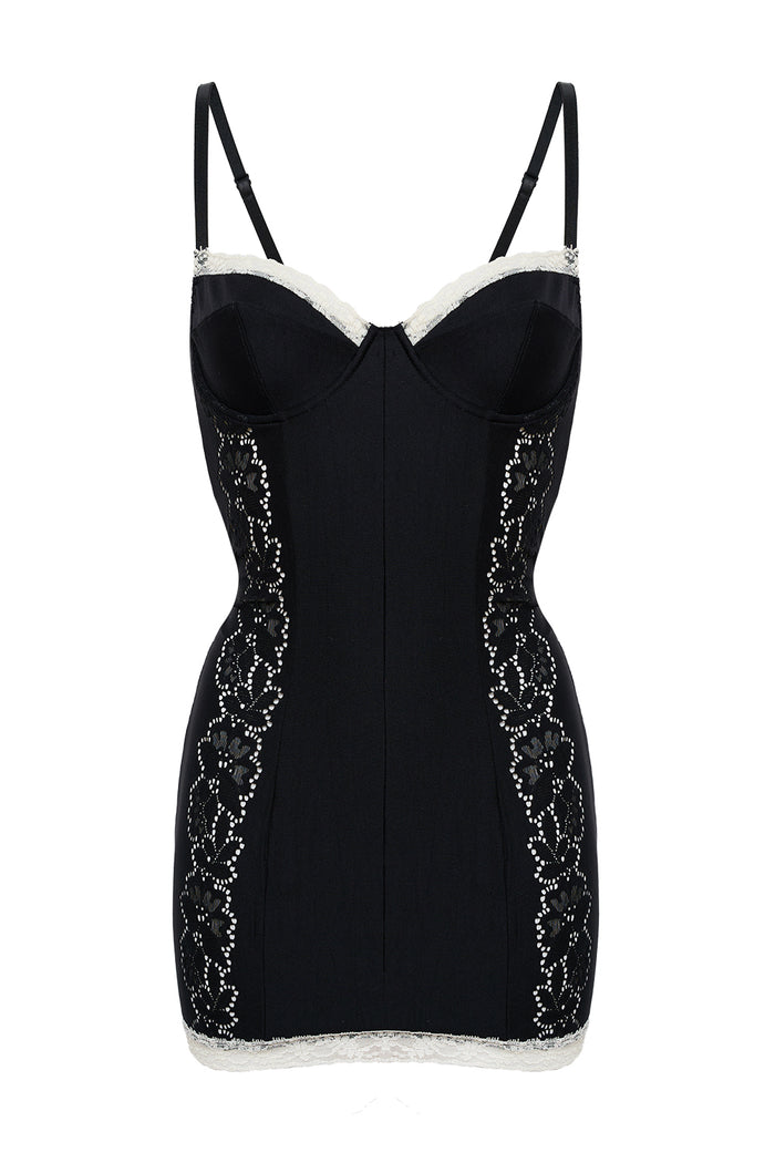 Governess Black garter dress