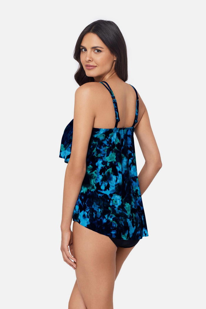 Side view of Gracie Tankini Top in Mashup
