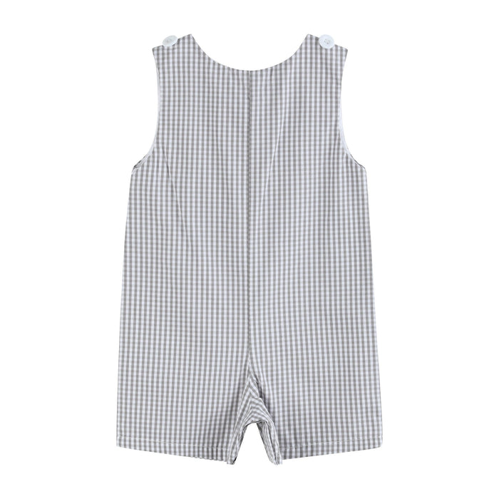 Gray Gingham Golf Shortalls - Lil Cactus