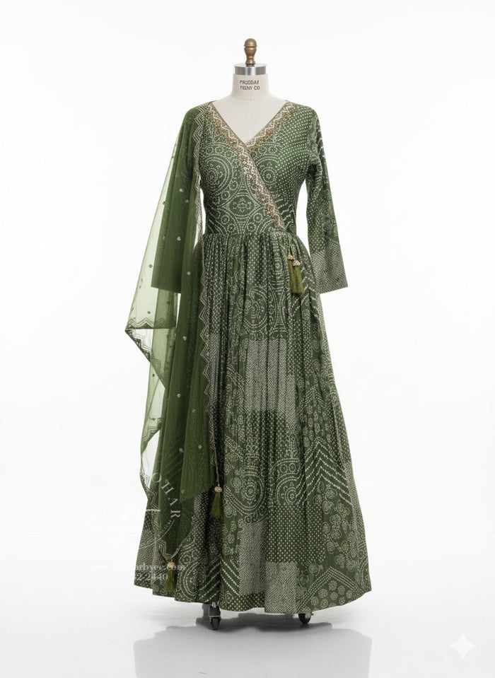 Green Anarkali-Style
