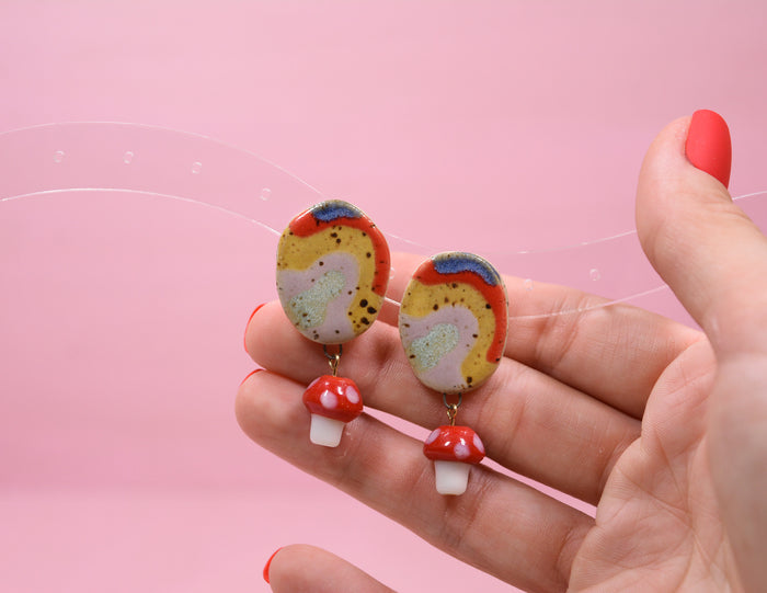 Groovy Mushroom Earrings