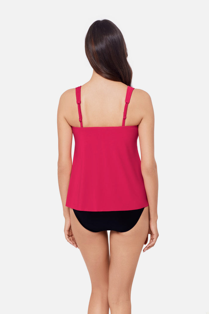 Back view of Hadee Tankini Top in Rosie