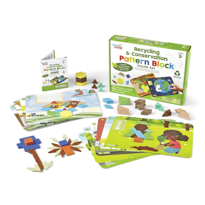 hand2Mind Recycling & Conservation Pattern Block Puzzle Set - ebebek - Black Friday