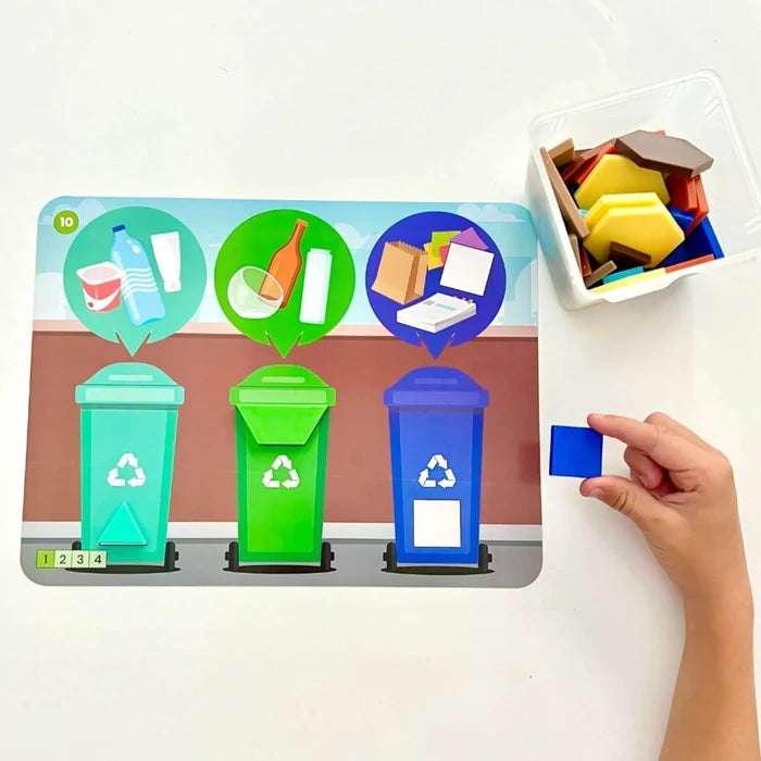 hand2Mind Recycling & Conservation Pattern Block Puzzle Set - ebebek - Black Friday