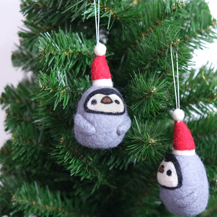 Handmade Felt Penguin Ornament