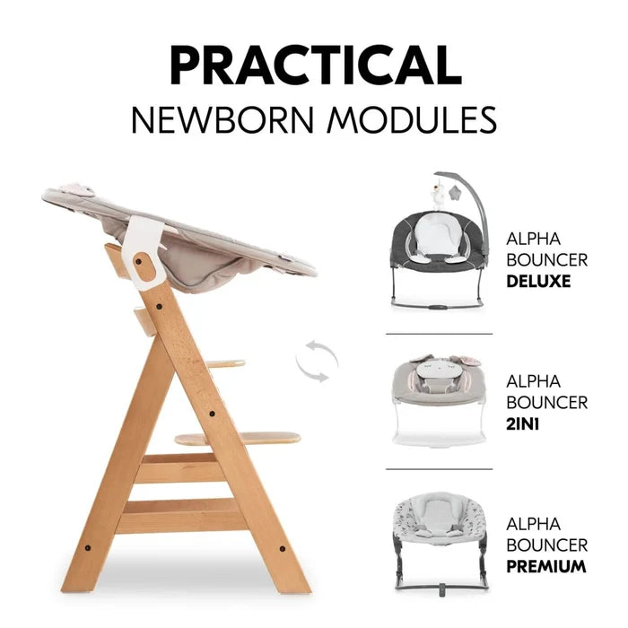 Hauck Alpha+ Wooden Highchair - Natural - ebebek - Black Friday