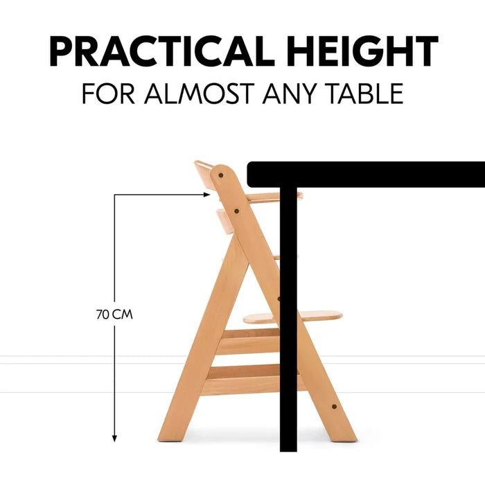 Hauck Alpha+ Wooden Highchair - Natural - ebebek - Black Friday