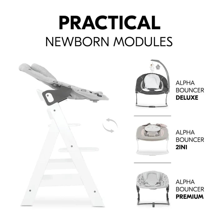 Hauck Alpha+ Wooden Highchair - White - ebebek - Black Friday