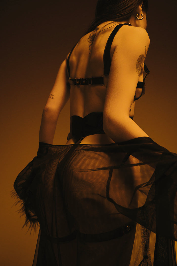 Hearts Black corset belt by Secret Room