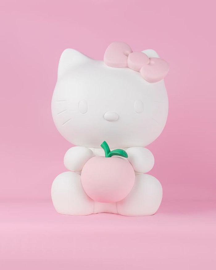 Hello Kitty APPLE Matt White with Pastel Pink Apple 10in