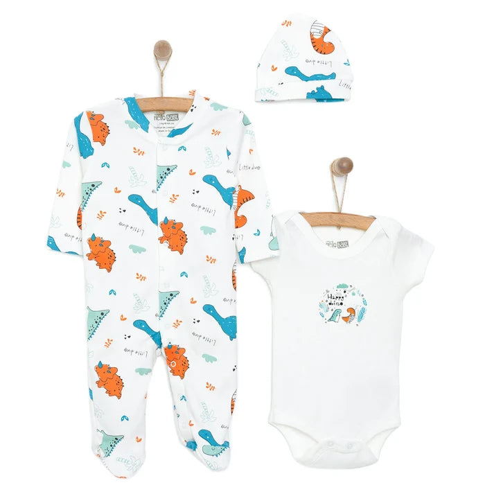 HelloBaby Baby Boy Jumpsuit - Body - Hat - Ecru - ebebek - Black Friday