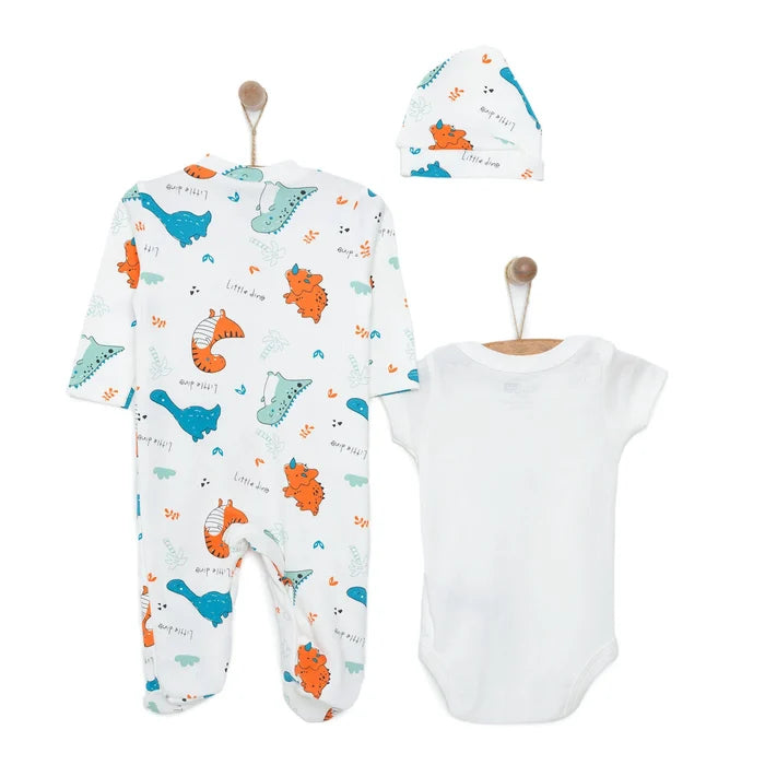 HelloBaby Baby Boy Jumpsuit - Body - Hat - Ecru - ebebek - Black Friday