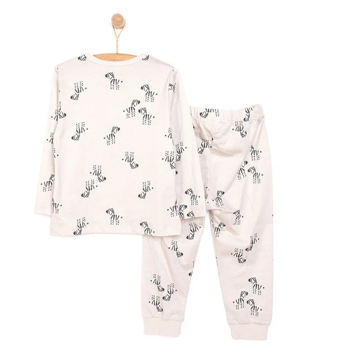 HelloBaby Baby Boy Long Sleeve Pyjamas Set - Beige - ebebek - Black Friday