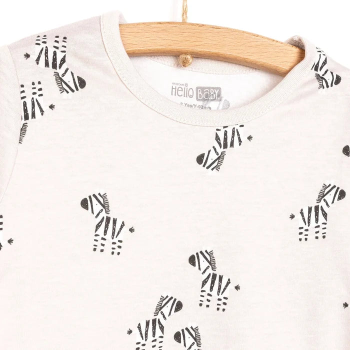 HelloBaby Baby Boy Long Sleeve Pyjamas Set - Beige - ebebek - Black Friday