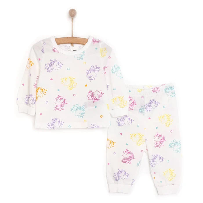 HelloBaby Baby Girl Long Sleeve Pyjamas Set - Ecru - ebebek - Black Friday