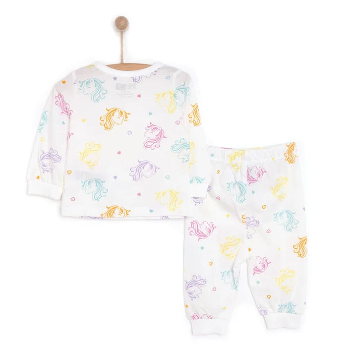 HelloBaby Baby Girl Long Sleeve Pyjamas Set - Ecru - ebebek - Black Friday