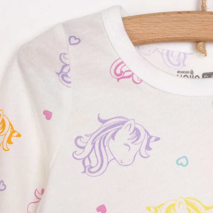 HelloBaby Baby Girl Long Sleeve Pyjamas Set - Ecru - ebebek - Black Friday