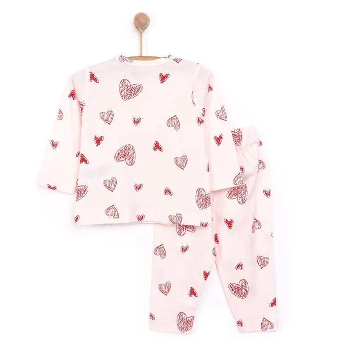 HelloBaby Baby Girl Long Sleeve Pyjamas Set - Light Pink - ebebek - Black Friday
