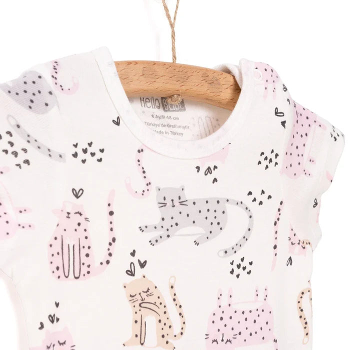 HelloBaby Baby Girl Short Sleeve Body - Ecru - ebebek - Black Friday