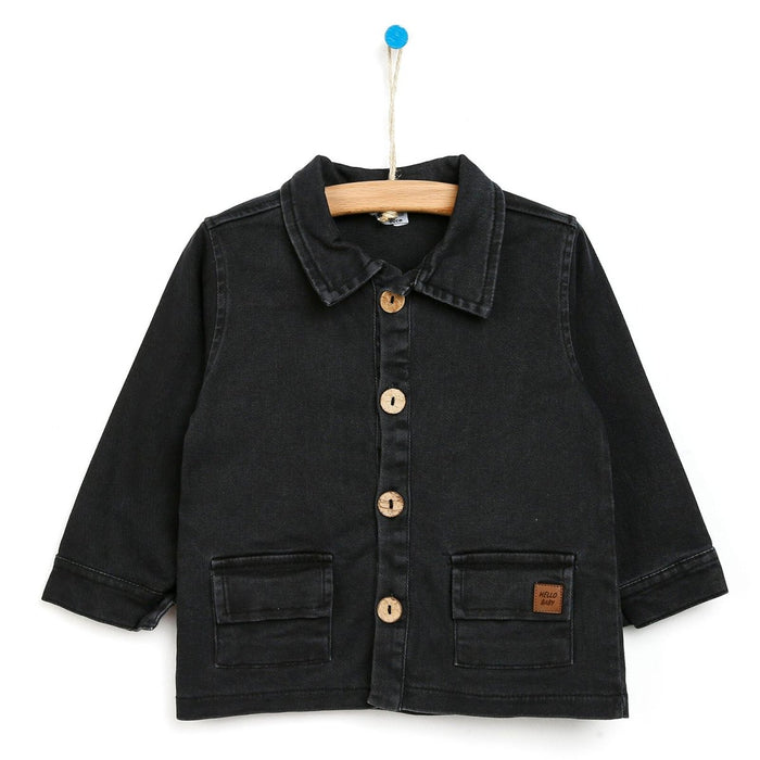 HelloBaby Basic Baby Boy Gabardine Jacket - Anthracite - ebebek - Black Friday