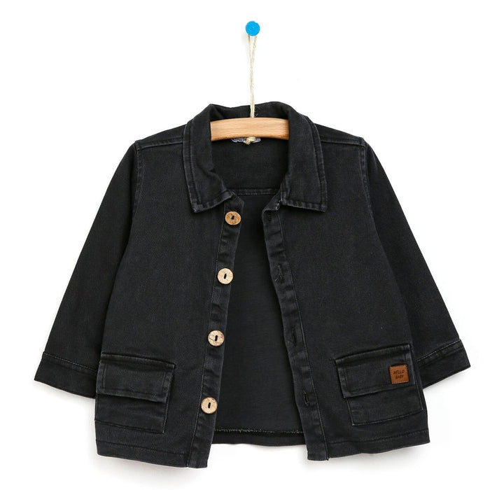 HelloBaby Basic Baby Boy Gabardine Jacket - Anthracite - ebebek - Black Friday